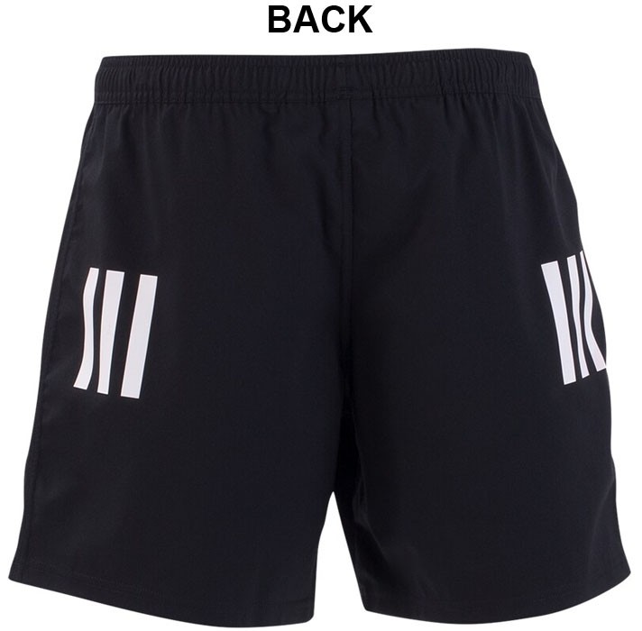 Adidas 3 Stripe Rugby Shorts (Black) - SHORTS